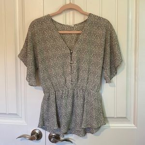 Sienna Sky Dalmatian print dotted blouse